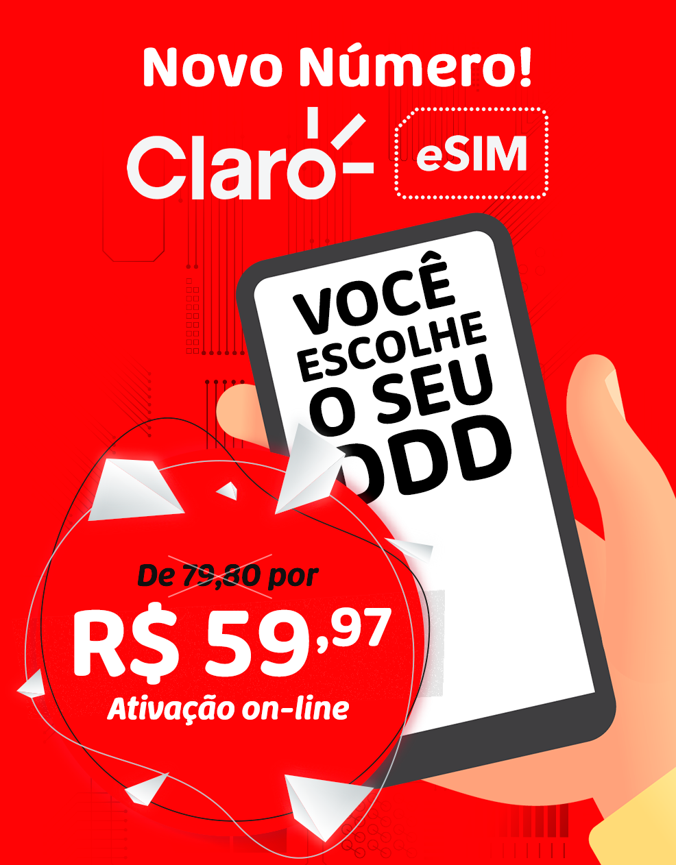 Chip Virtual Claro Pré-pago