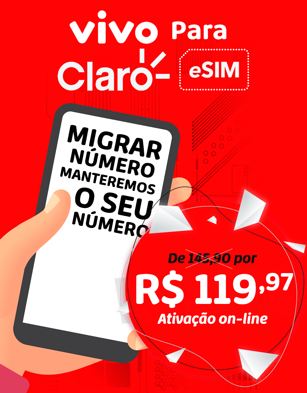 Chip Virtual Claro Pré-pago