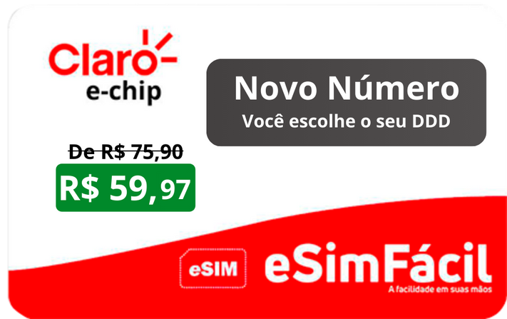 Chip Virtual Claro Pré-pago